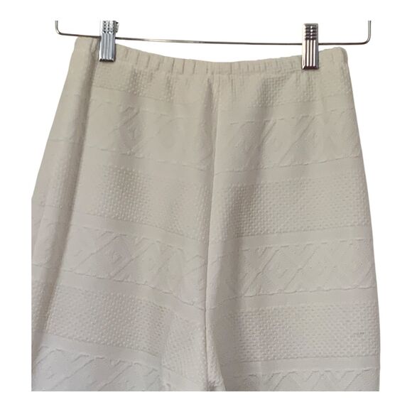 Vintage 70s 3 Piece Suit Women's SZ 12 Winter White Polyester Jacket Skirt Pants - Picture 11 of 16